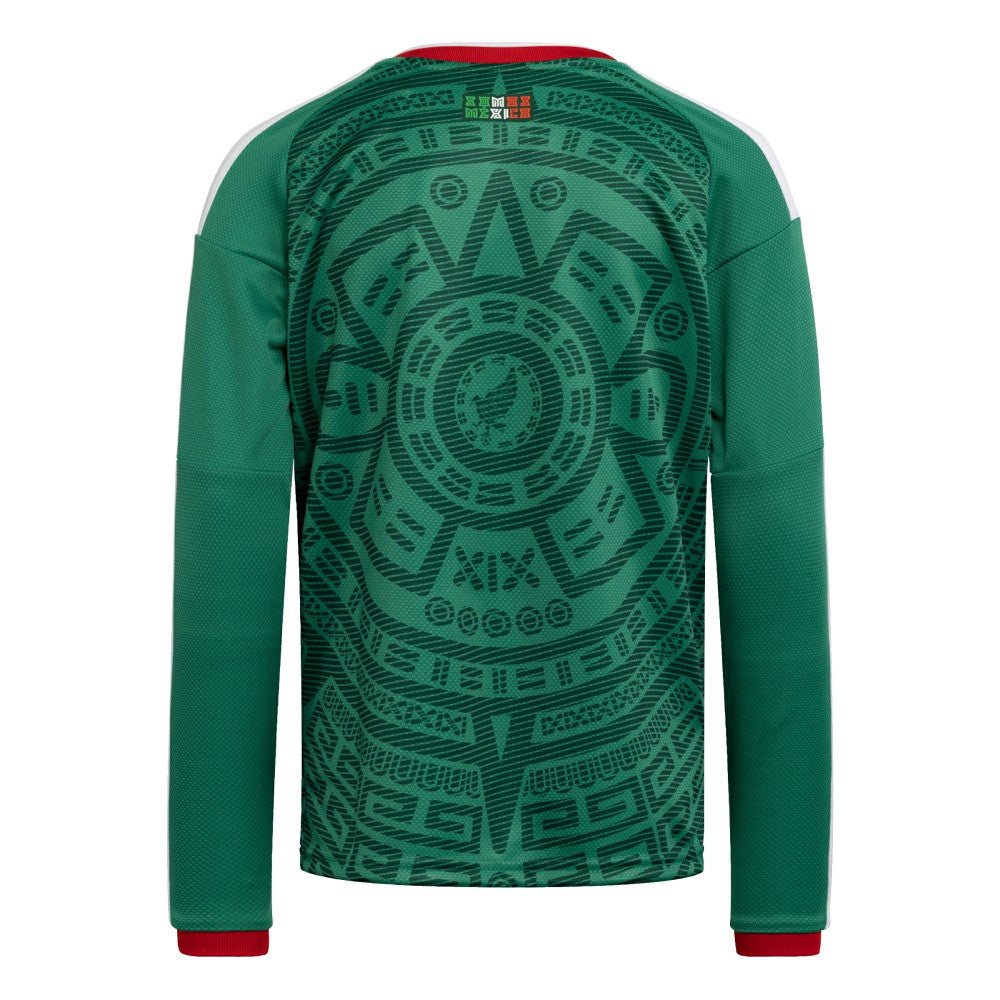 Mexico National Team Youth FIFA x World Cup 2026 Home Replica Long-Sleeve Jersey Green | Adidas Online