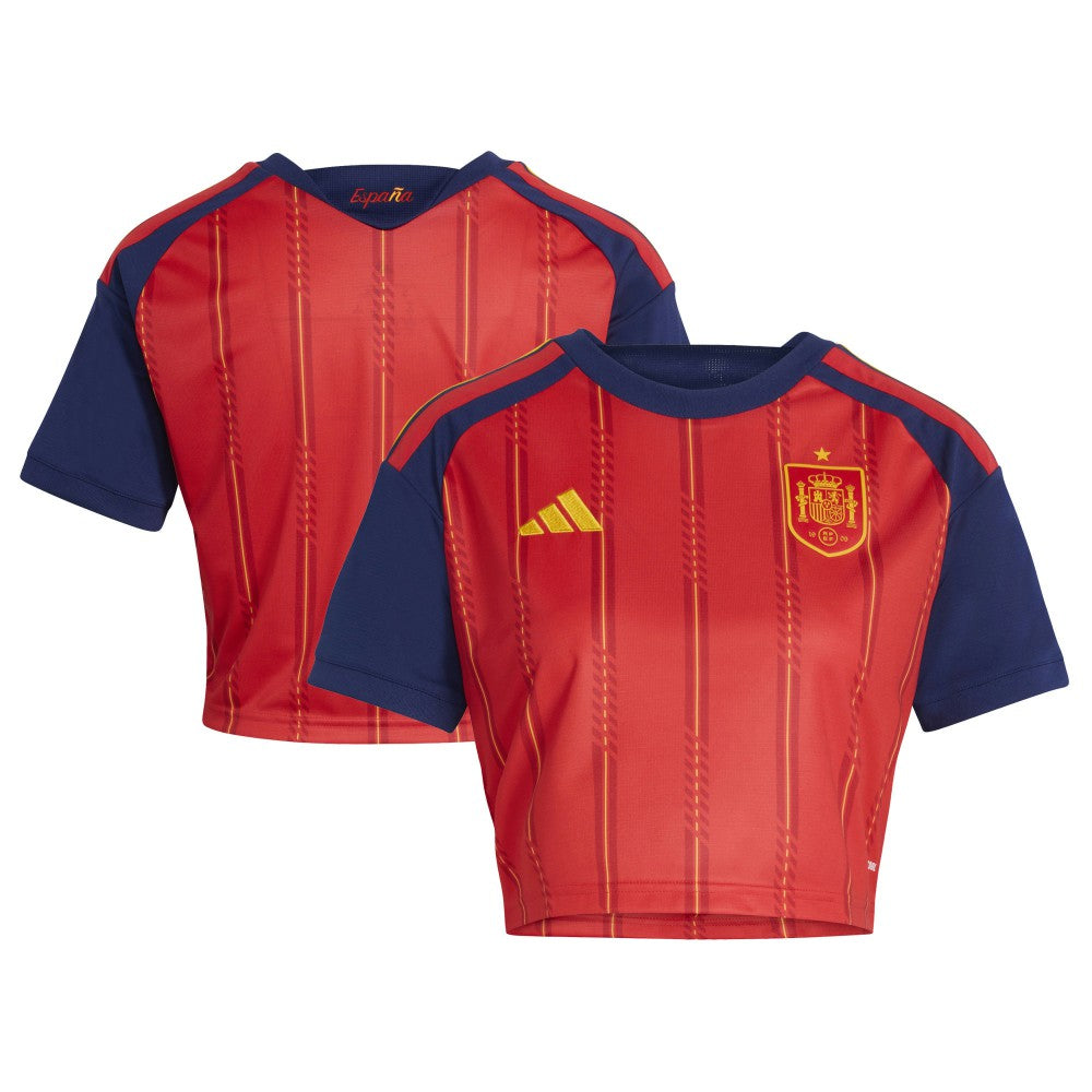 Spain National Team Women's FIFA x World Cup 2026 Home Cropped Replica Jersey Red | Adidas