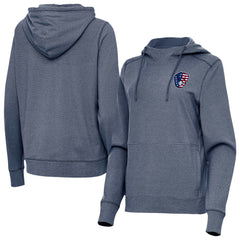 Milwaukee Brewers Antigua Women's Justice Stars and Stripes Team Logo Pullover Hoodie - MLB