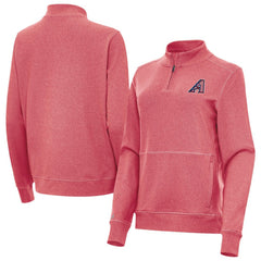 Arizona Diamondbacks Antigua Women's Crush Stars and Stripes Team Logo Quarter-Zip Pullover Top - MLB
