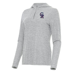 Colorado Rockies Antigua Women's Daybreak Quarter-Zip Hoodie - MLB