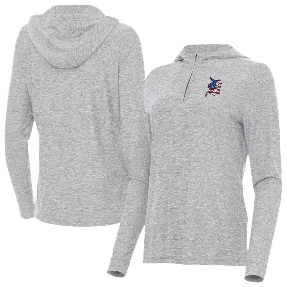 Detroit Tigers Antigua Women's Daybreak Quarter-Zip Hoodie - MLB