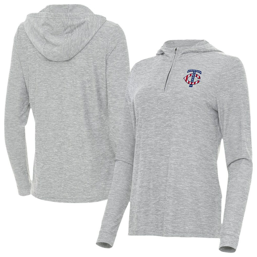 Minnesota Twins Antigua Women's Daybreak Quarter-Zip Hoodie - MLB