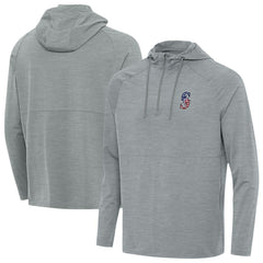 Seattle Mariners Antigua Spikes Stars and Stripes Team Logo Quarter-Zip Pullover Hoodie - MLB