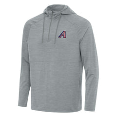 Arizona Diamondbacks Antigua Spikes Stars and Stripes Team Logo Quarter-Zip Pullover Hoodie - MLB