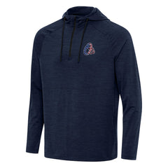 Baltimore Orioles Antigua Spikes Stars and Stripes Team Logo Quarter-Zip Pullover Hoodie - MLB
