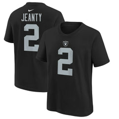 Ashton Jeanty Las Vegas Raiders Youth 2025 NFL Draft First Round Pick Name & Number T-Shirt Black | Nike for Sale
