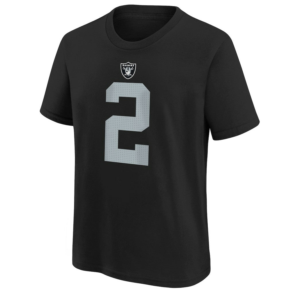 Ashton Jeanty Las Vegas Raiders Youth 2025 NFL Draft First Round Pick Name & Number T-Shirt Black | Nike for Sale