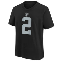 Ashton Jeanty Las Vegas Raiders Youth 2025 NFL Draft First Round Pick Name & Number T-Shirt Black | Nike for Sale