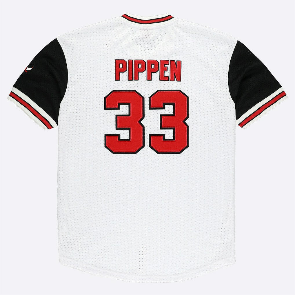 Scottie Pippen Chicago Bulls Player Mesh V-Neck Shirt White - NBA