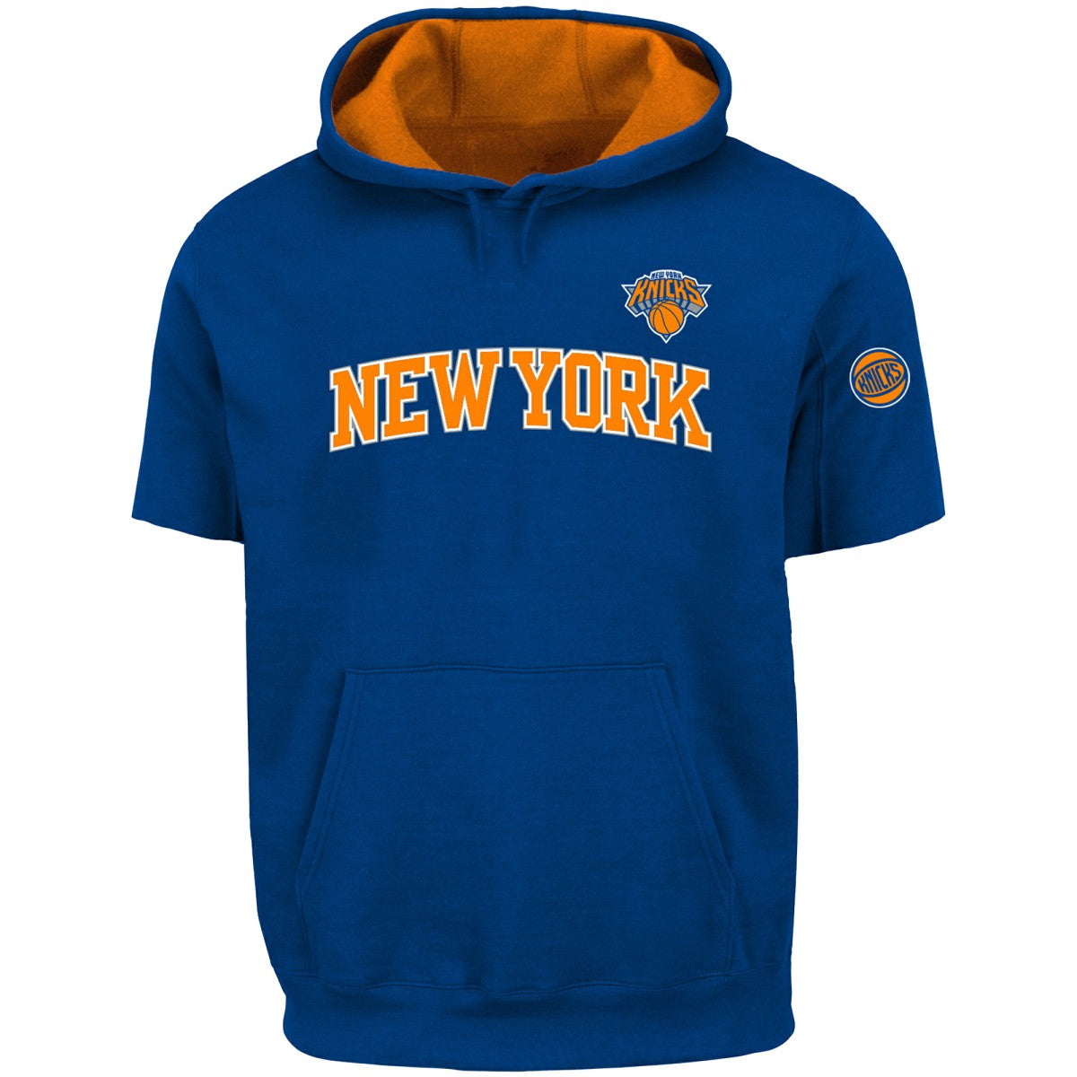 Jalen Brunson New York Knicks Big & Tall Short Sleeve Hoodie Blue - NBA