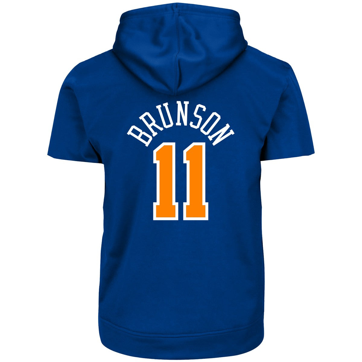 Jalen Brunson New York Knicks Big & Tall Short Sleeve Hoodie Blue - NBA