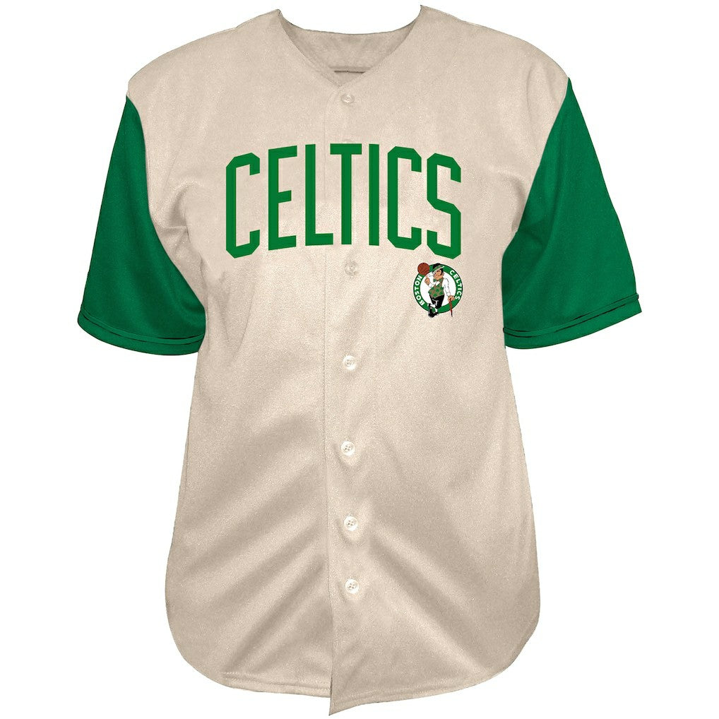 Jayson Tatum Boston Celtics Baseball Jersey Cream - NBA