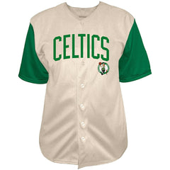 Jayson Tatum Boston Celtics Baseball Jersey Cream - NBA