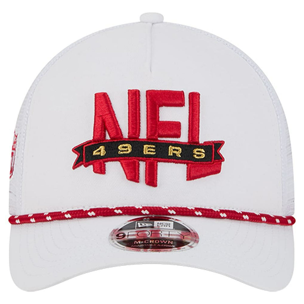 San Francisco 49ers New Era NFL 9FORTY A-Frame M-Crown Adjustable Trucker Hat White | NFL