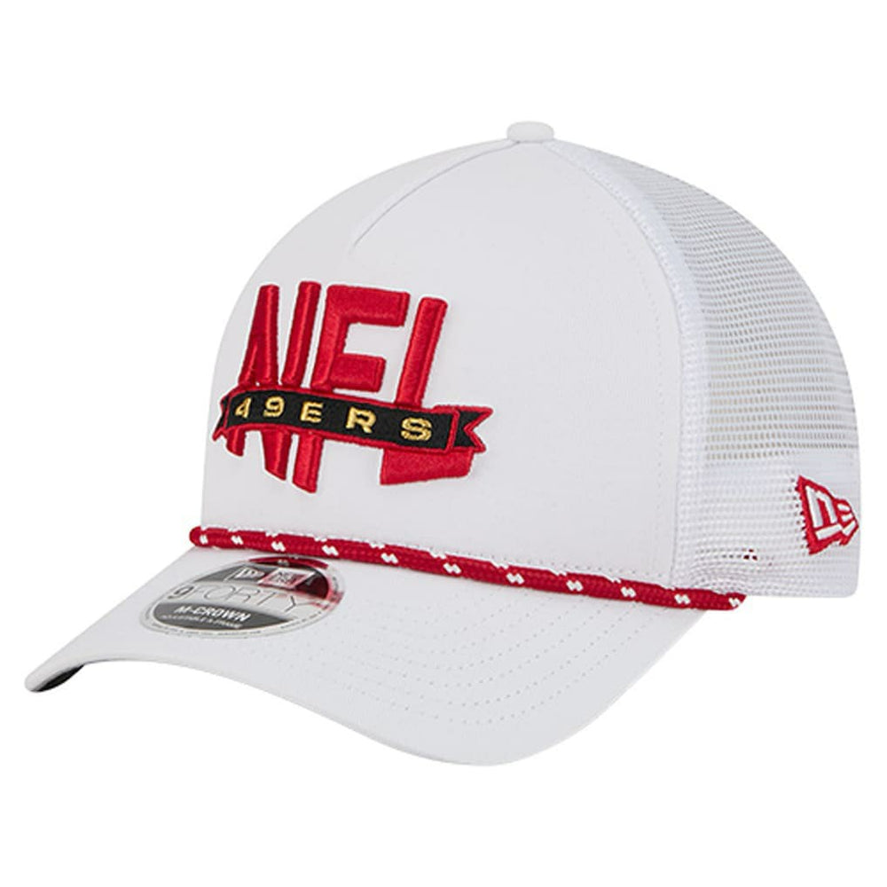 San Francisco 49ers New Era NFL 9FORTY A-Frame M-Crown Adjustable Trucker Hat White | NFL