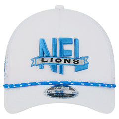 Detroit Lions New Era NFL 9FORTY A-Frame M-Crown Adjustable Trucker Hat White | NFL
