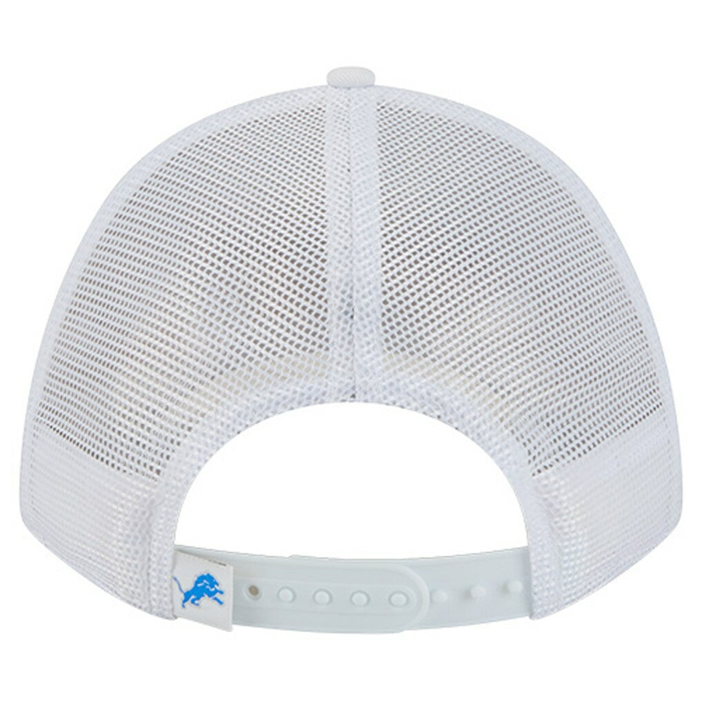 Detroit Lions New Era NFL 9FORTY A-Frame M-Crown Adjustable Trucker Hat White | NFL