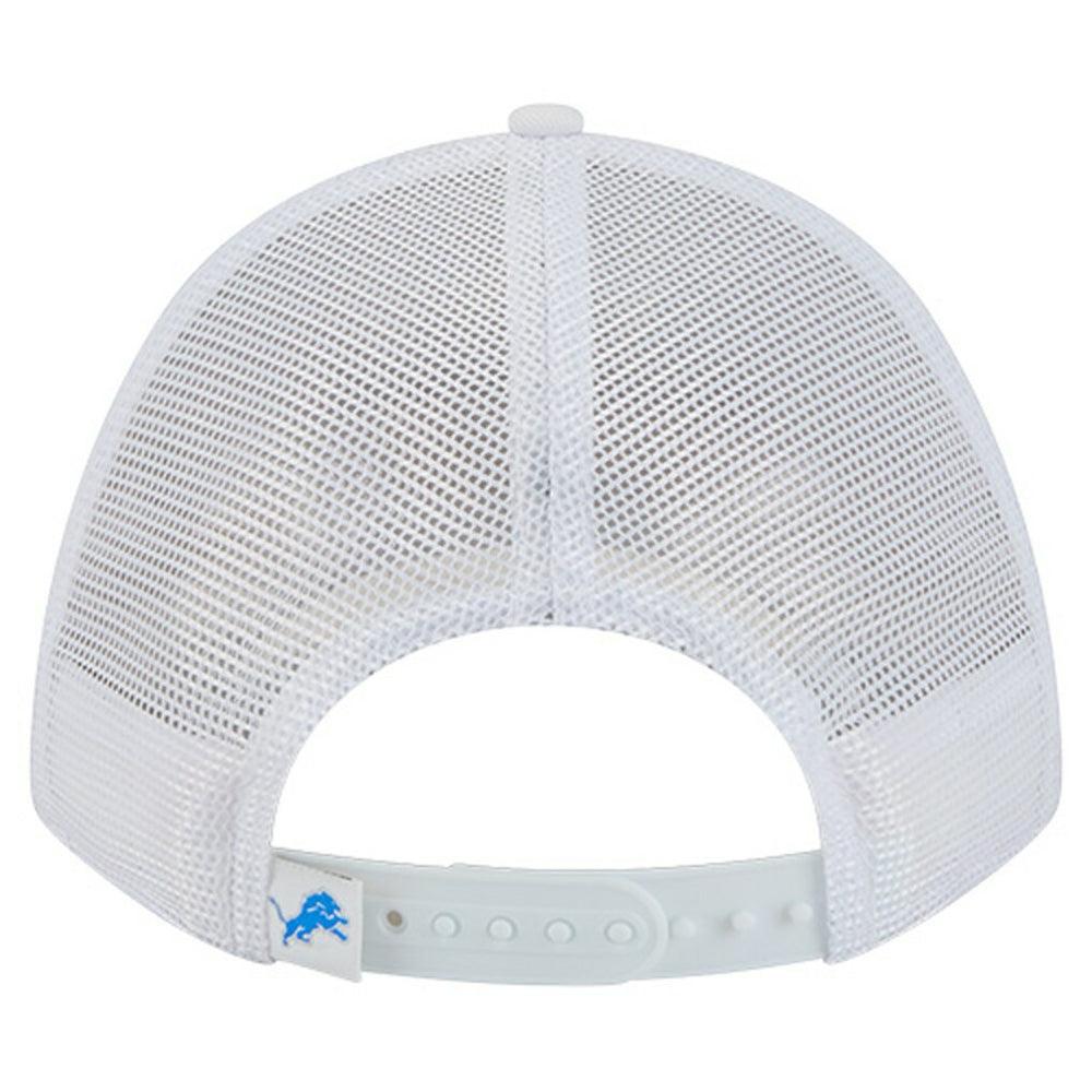 Detroit Lions New Era NFL 9FORTY A-Frame M-Crown Adjustable Trucker Hat White | NFL
