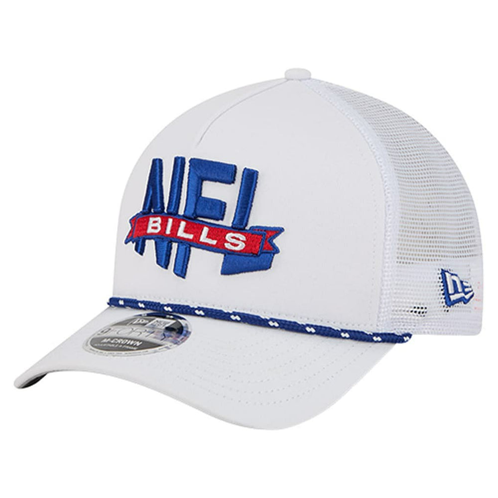 Buffalo Bills New Era NFL 9FORTY A-Frame M-Crown Adjustable Trucker Hat White | NFL