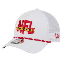 Kansas City Chiefs New Era NFL 9FORTY A-Frame M-Crown Adjustable Trucker Hat White | NFL