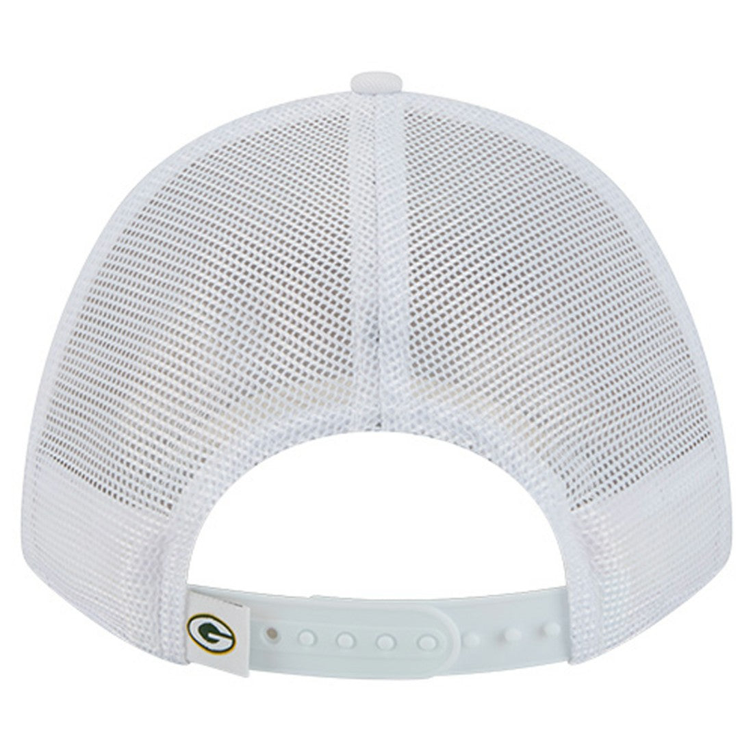 Green Bay Packers New Era NFL 9FORTY A-Frame M-Crown Adjustable Trucker Hat White | NFL
