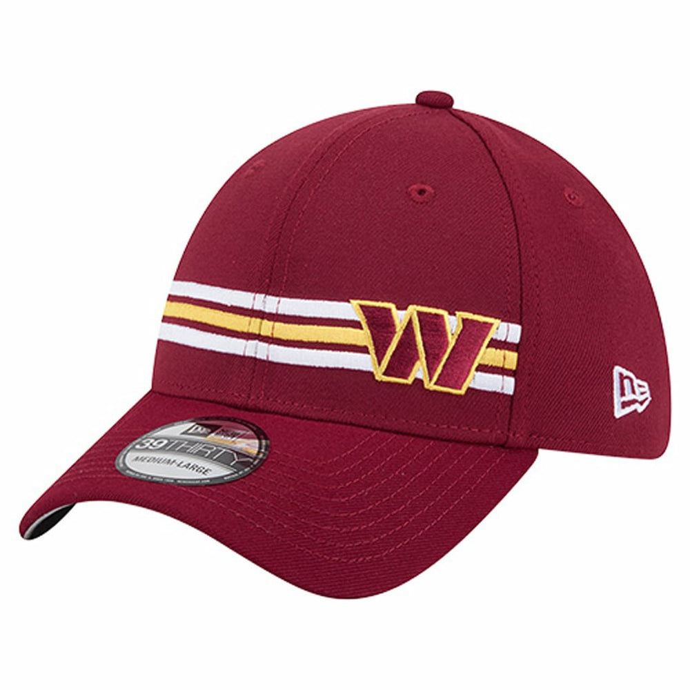 Washington Commanders New Era Stripes 39THIRTY Flex Hat Burgundy | NFL