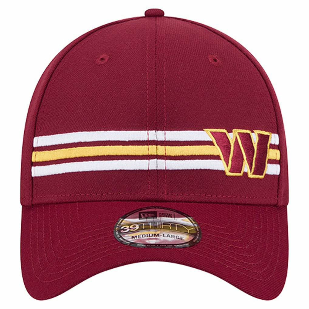 Washington Commanders New Era Stripes 39THIRTY Flex Hat Burgundy | NFL