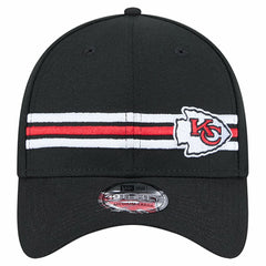 Kansas City Chiefs New Era Stripes 39THIRTY Flex Hat Black | NFL