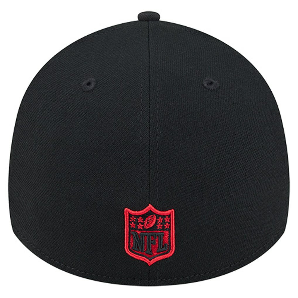 Kansas City Chiefs New Era Stripes 39THIRTY Flex Hat Black | NFL