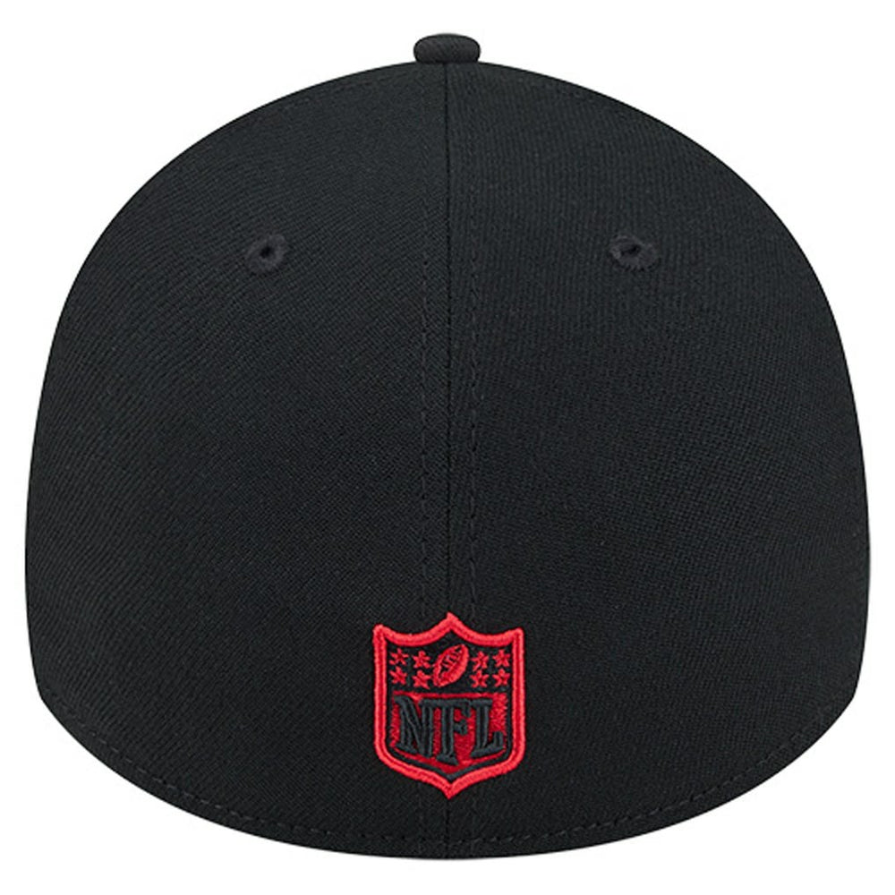 Kansas City Chiefs New Era Stripes 39THIRTY Flex Hat Black | NFL