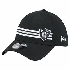 Las Vegas Raiders New Era Stripes 39THIRTY Flex Hat Black | NFL