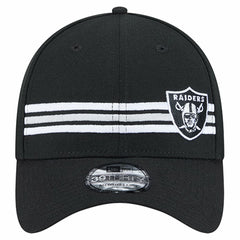 Las Vegas Raiders New Era Stripes 39THIRTY Flex Hat Black | NFL