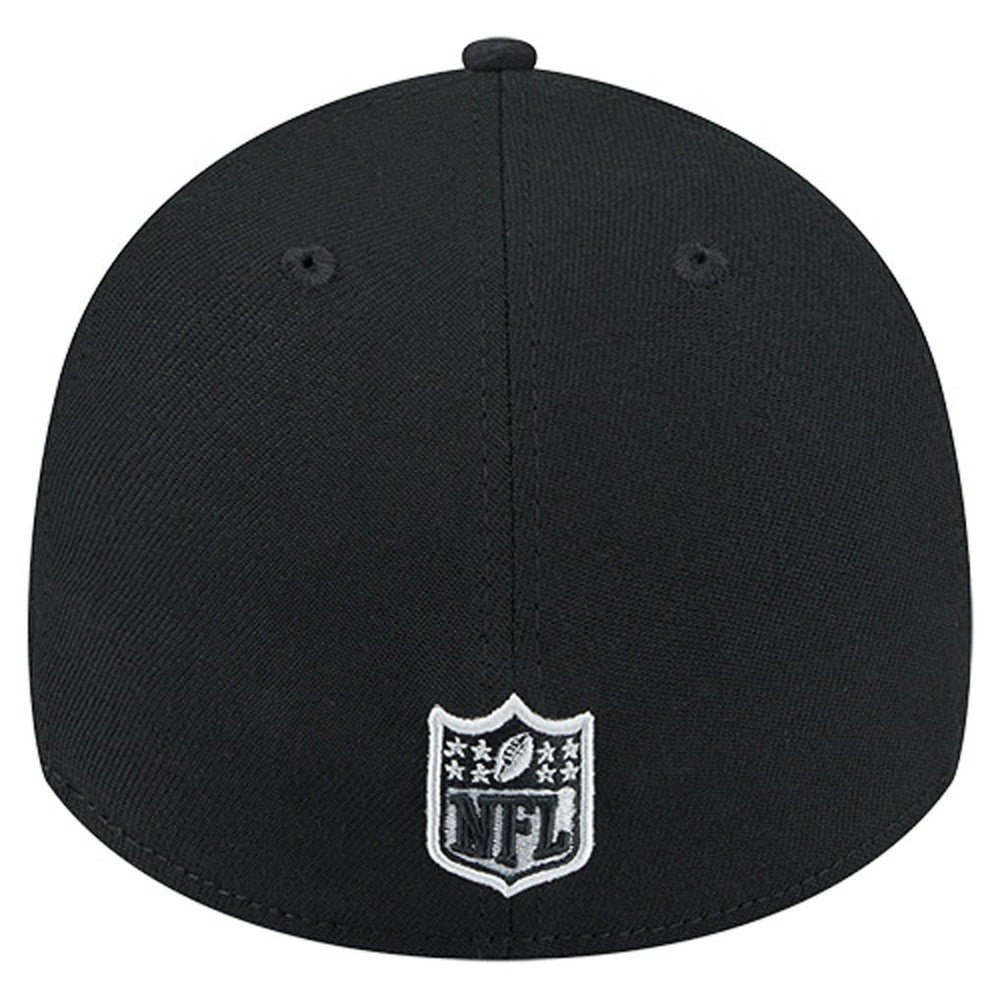 Las Vegas Raiders New Era Stripes 39THIRTY Flex Hat Black | NFL