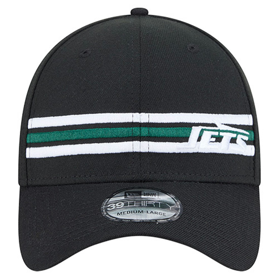 New York Jets New Era Stripes 39THIRTY Flex Hat Black | NFL