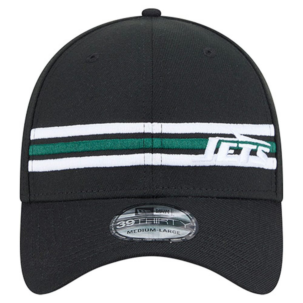 New York Jets New Era Stripes 39THIRTY Flex Hat Black | NFL