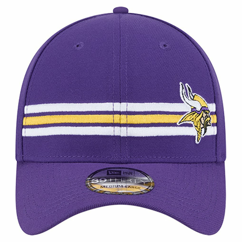 Minnesota Vikings New Era Stripes 39THIRTY Flex Hat Purple | NFL