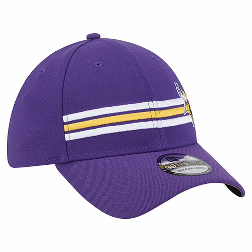 Minnesota Vikings New Era Stripes 39THIRTY Flex Hat Purple | NFL