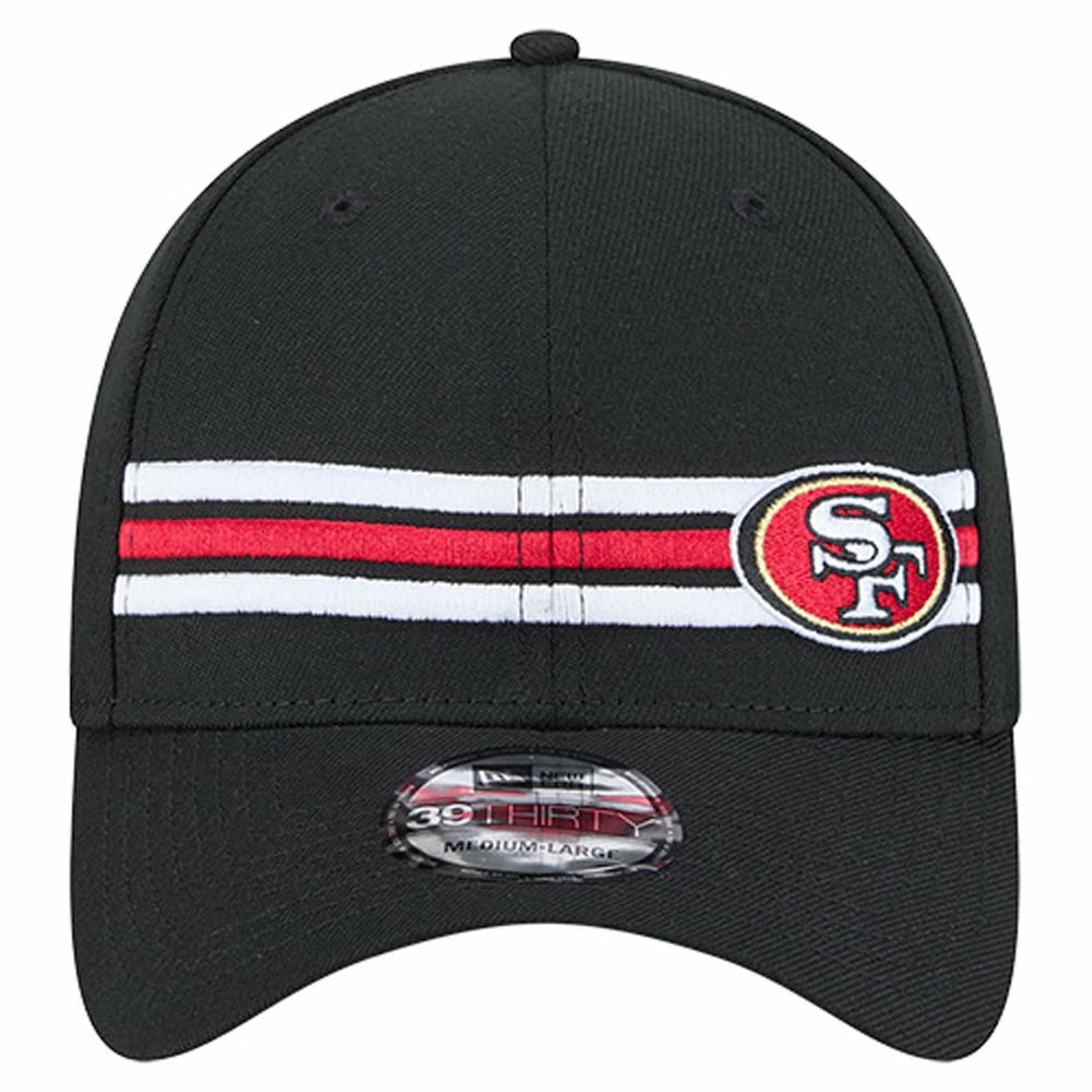 San Francisco 49ers New Era Stripes 39THIRTY Flex Hat Black | NFL