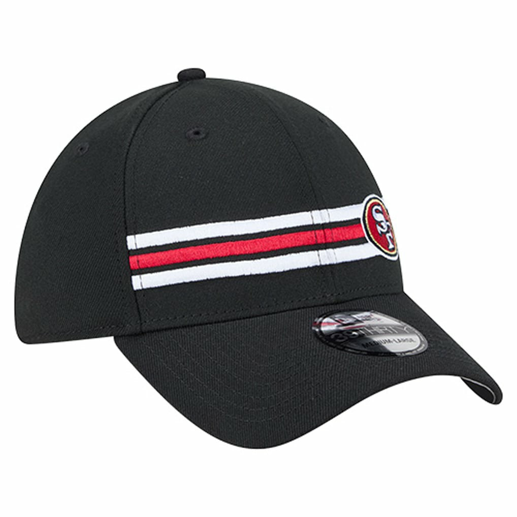 San Francisco 49ers New Era Stripes 39THIRTY Flex Hat Black | NFL