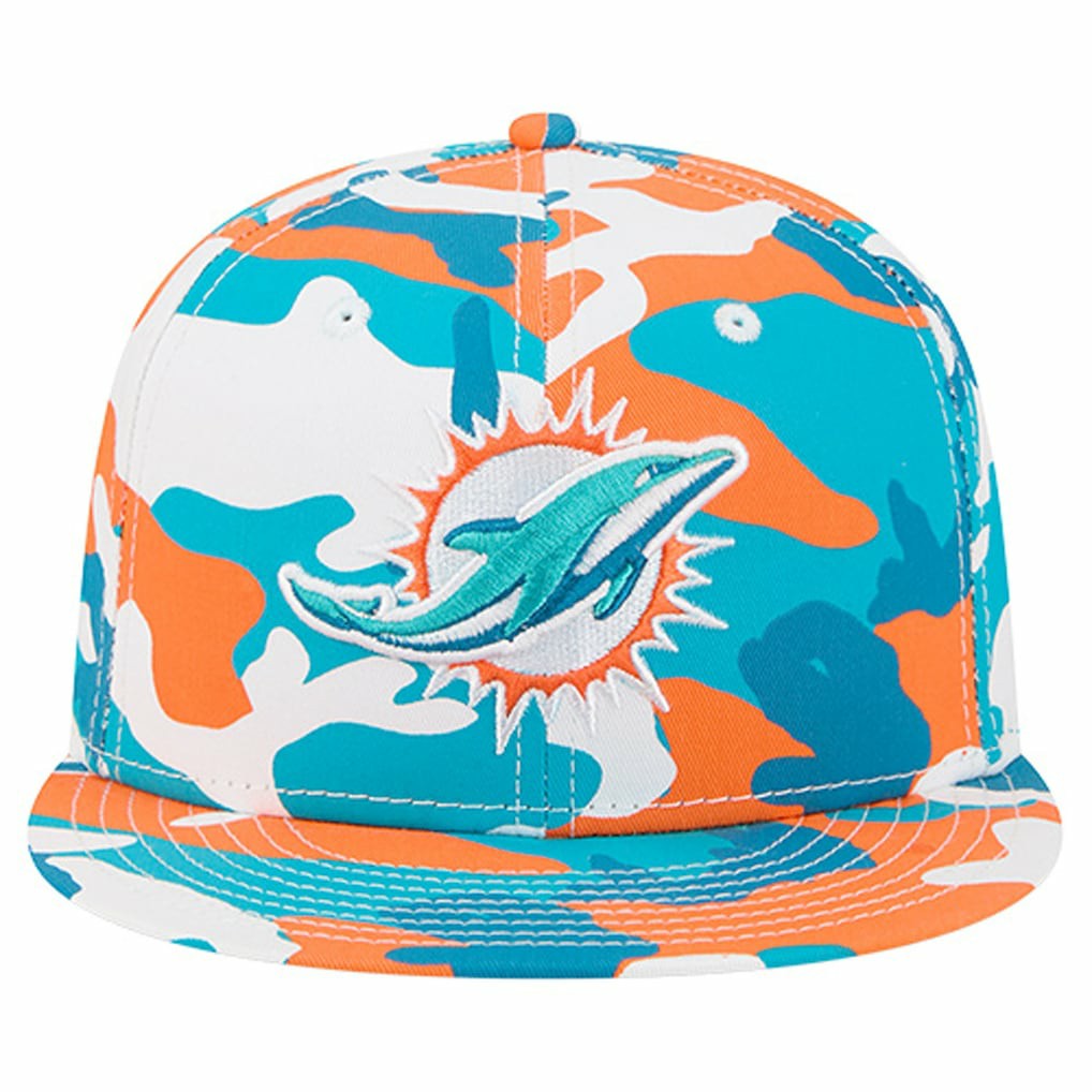 Miami Dolphins New Era 59FIFTY Fitted Hat Orange/Aqua | NFL