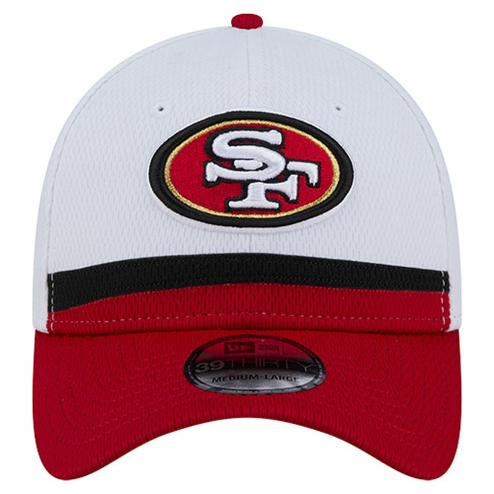 San Francisco 49ers New Era Dashmark Rays 39THIRTY Flex Hat White/Scarlet | NFL