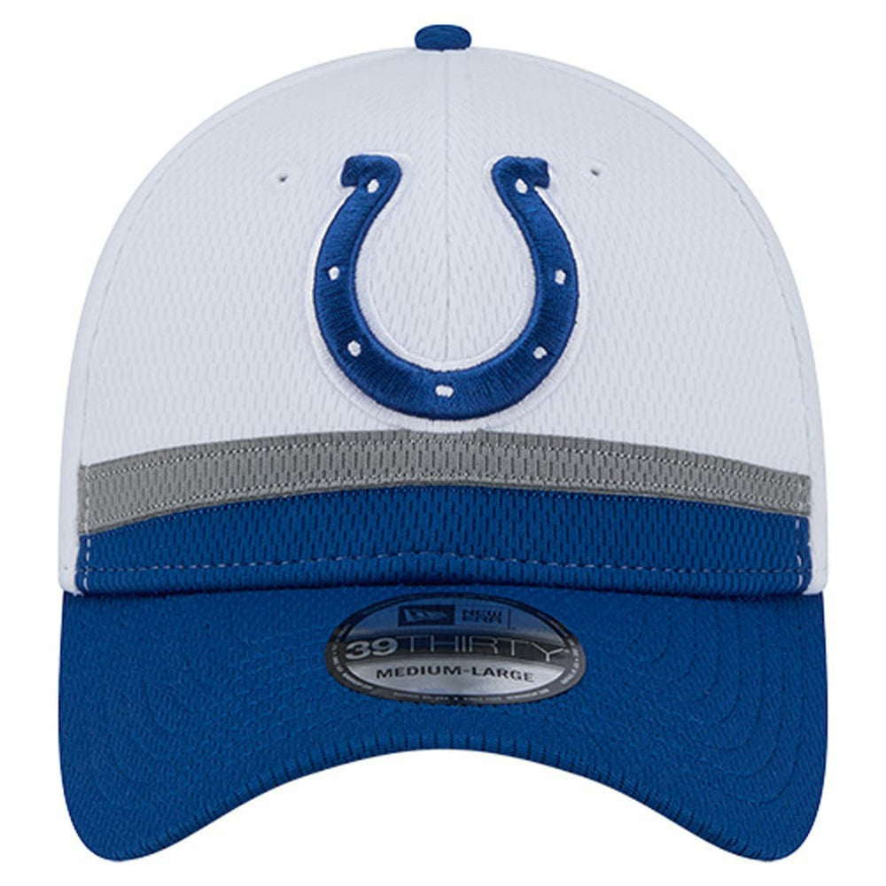 Indianapolis Colts New Era Dashmark Rays 39THIRTY Flex Hat White/Royal | NFL