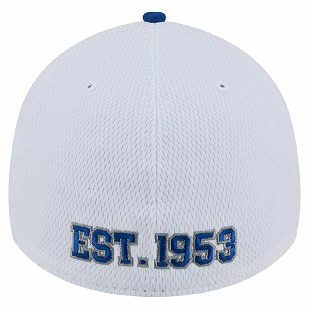 Indianapolis Colts New Era Dashmark Rays 39THIRTY Flex Hat White/Royal | NFL