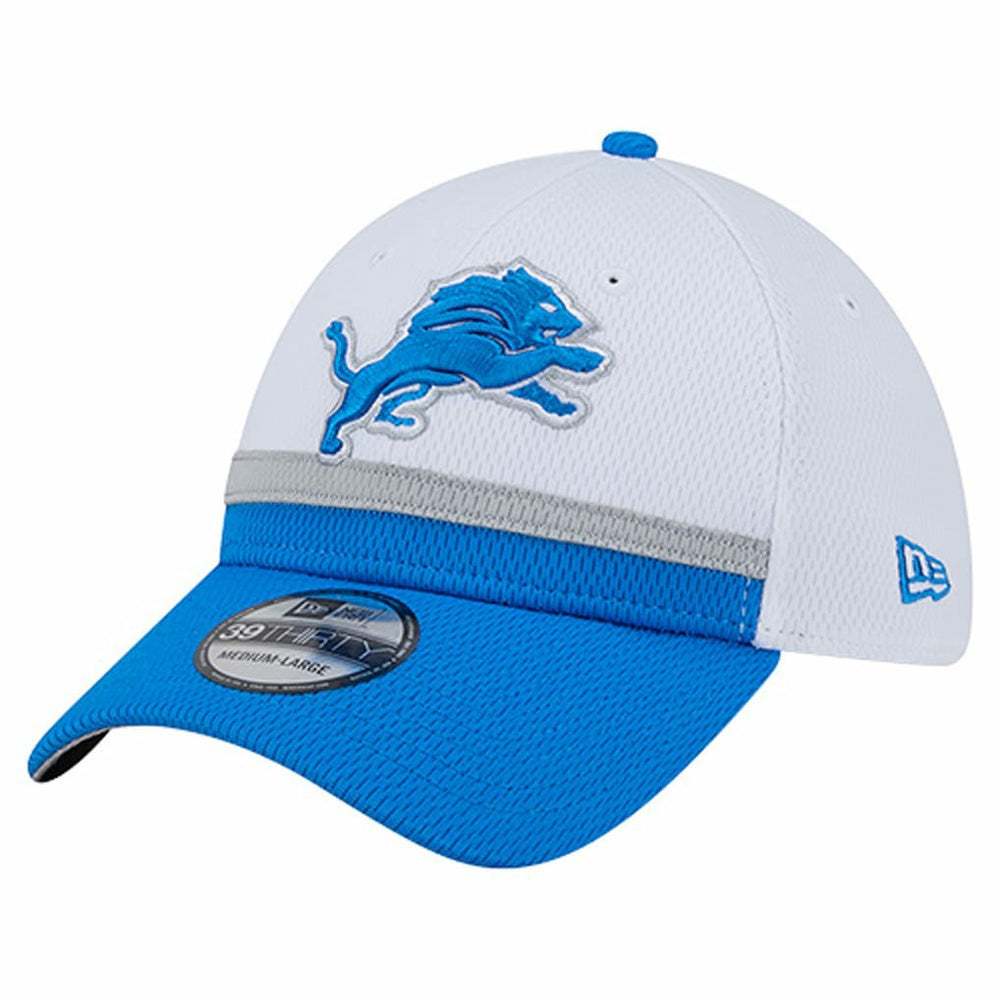 Detroit Lions New Era Dashmark Rays 39THIRTY Flex Hat White/Blue | NFL