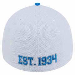 Detroit Lions New Era Dashmark Rays 39THIRTY Flex Hat White/Blue | NFL