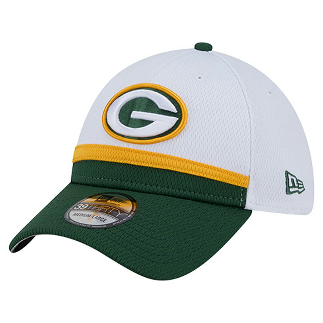 Green Bay Packers New Era Dashmark Rays 39THIRTY Flex Hat White/Green | NFL