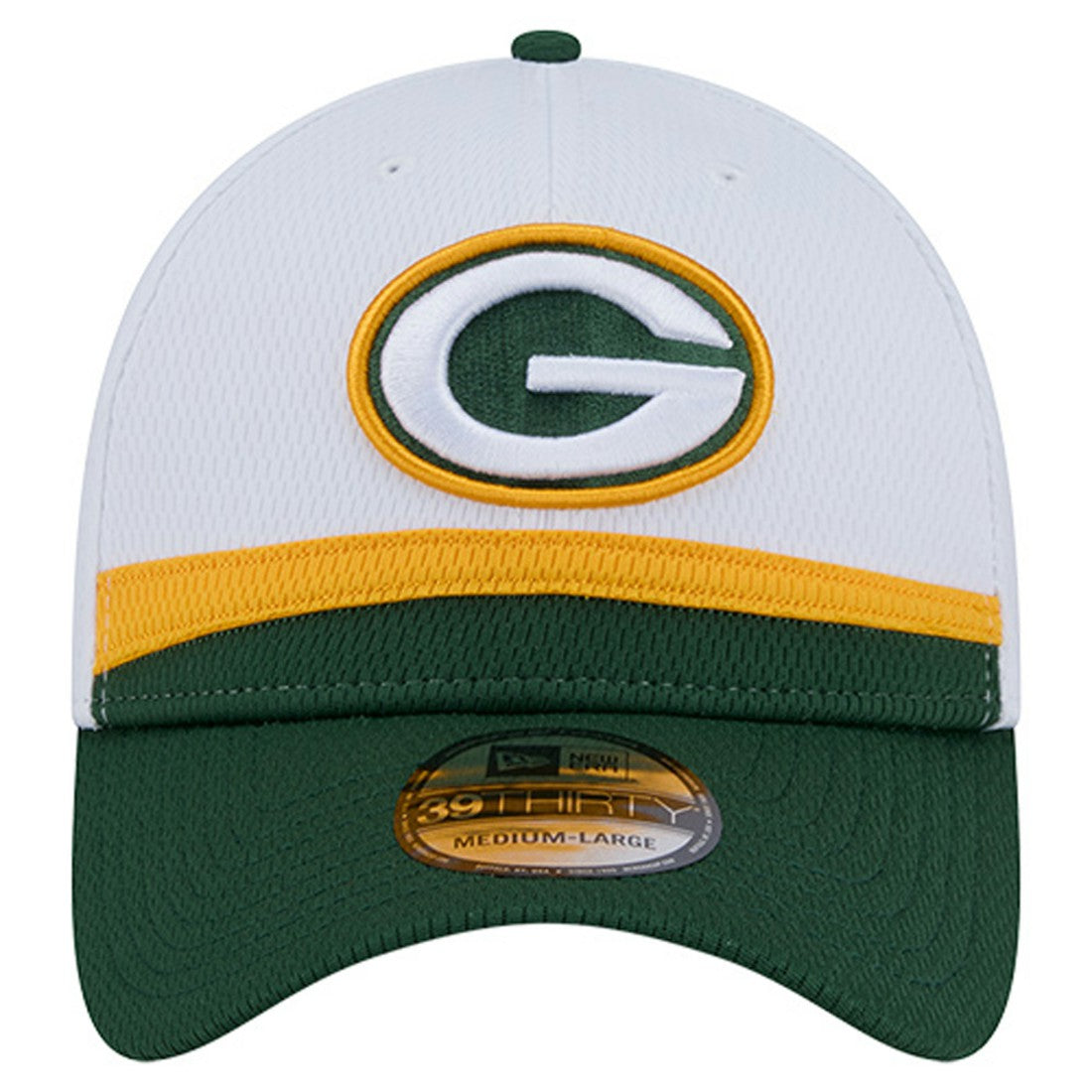 Green Bay Packers New Era Dashmark Rays 39THIRTY Flex Hat White/Green | NFL