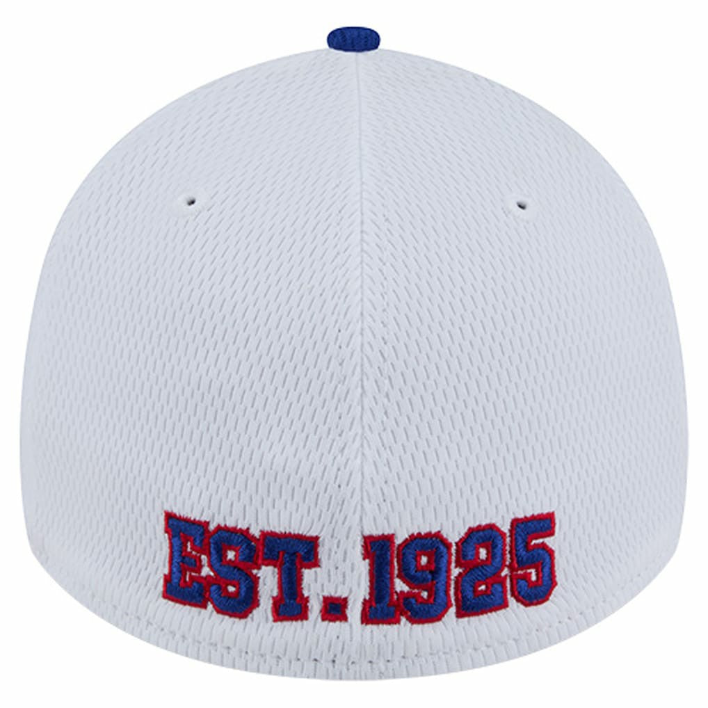 New York Giants New Era Dashmark Rays 39THIRTY Flex Hat White/Royal | NFL