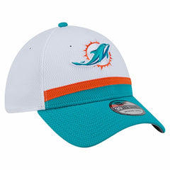 Miami Dolphins New Era Dashmark Rays 39THIRTY Flex Hat White/Aqua | NFL